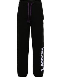 Lanvin - Logo-embroidered Cotton Track Pants - Unisex - Cotton/polyester/silicone - Lyst