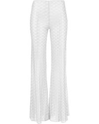 Missoni - Zigzag-Woven Mesh Flared Trousers - Lyst