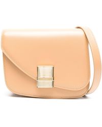 Ferragamo - Brown Fiamma Leather Crossbody Bag - Women's - Calf Leather - Lyst