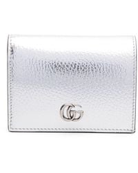 Gucci - -tone gg Marmont Leather Wallet - Lyst