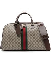 Gucci - Savoy Large gg Supreme Holdall Bag - Unisex - Canvas/calf Leather - Lyst