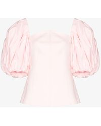 ANOUKI Puff Sleeve Corset Top - Pink