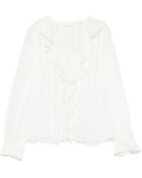 Doen - Organic Cotton Ruffle Blouse - Lyst