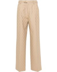 Gucci - GG Wool Jacquard Trousers - Lyst