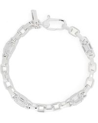 Hatton Labs - Sterling Anchor Zirconia Chain Bracelet - Lyst