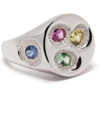 Bleue Burnham - Sterling Oval Chloroplast Sapphire Ring - Lyst