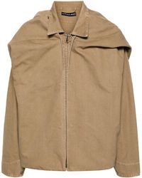 Y. Project - Neutral Layered Cotton Shirt Jacket - Unisex - Cotton - Lyst