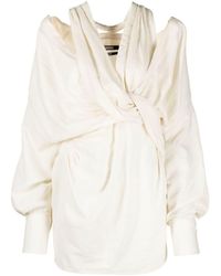 Jacquemus Neutral La Robe Agui Mini Dress - Women's - Cotton - Natural