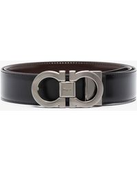 Ferragamo - And Brown Gancini Reversible Leather Belt - Lyst