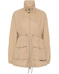 Moncler - Beige Iadi Parka Jacket - Women's - Polyester/polyamide - Lyst