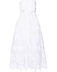 Simone Rocha - Floral-embroidered Flared Dress - Lyst