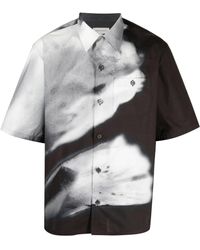 Alexander McQueen - Solarised Flower Short-sleeved Shirt - Lyst