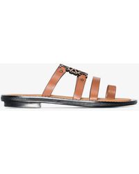 Loewe Leather Anagram 70 Sandal in Tan (Brown) | Lyst