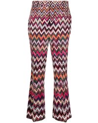 Missoni - Multicolour Zigzag-pattern Lurex Trousers - Women's - Cupro/polyester/viscose - Lyst