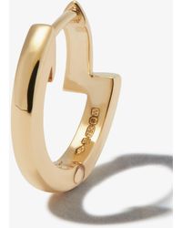 Mens Jewellery Earrings and ear cuffs Lizzie Mandler 18k Yellow Gold Square Huggie Diamond Earring in Metallic for Men 
