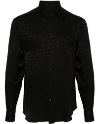 Tom Ford - Leopard-jacquard Silk Shirt - Lyst