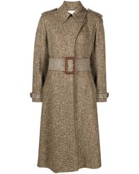 Chloé - Belted Wool-blend Tweed Coat - Lyst