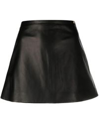 Versace - Medusa Leather Mini Skirt - Women's - Lamb Skin/cupro - Lyst