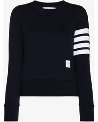 Thom Browne - 4-bar Stripe Sweatshirt - Women's - Cotton - Lyst