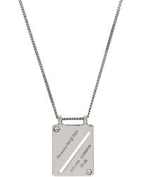 Alexander McQueen - Identity Tag Pendant Necklace - Lyst