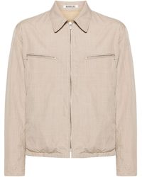 AURALEE - Neutral High Count Wool Shirt Jacket - Lyst