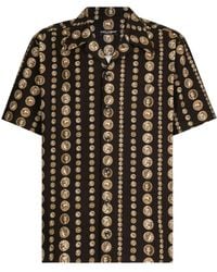 Dolce & Gabbana - Coin Print Stretch Drill Hawaiian Shirt - Lyst