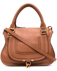 Chloé - Marcie Grained-leather Tote Bag - Lyst