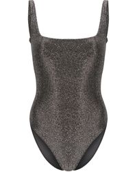 Form and Fold - Square Neck Glitter Swimsuit - Lyst