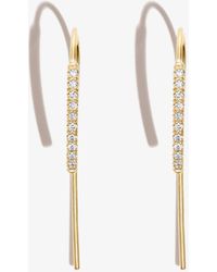 Zoe Chicco 14k Yellow Bar Threader Diamond Earrings - Metallic