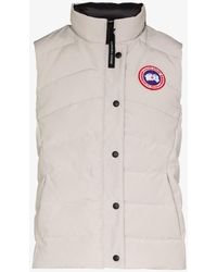 Canada Goose - Logo-patch Padded Gilet - Women's - Cotton/feather Down/polyester - Lyst