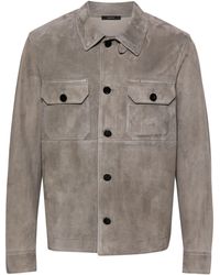 Tom Ford - Microsuede Shirt Jacket - Lyst