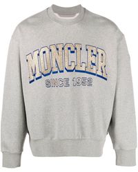 Moncler - Flocked & Glitter Logo Sweatshirt - Lyst