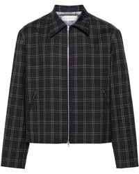 Our Legacy - Black Mini Check Shirt Jacket - Lyst