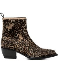 Golden Goose - Debbie 45 Leopard Print Leather Boots - Lyst