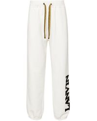 Lanvin - Logo-embroidered Cotton Track Pants - Unisex - Silicone/polyester/cotton - Lyst