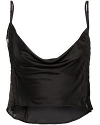Y. Project - Sheer-lace Draped Top - Lyst
