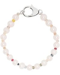 Hatton Labs - Sterling Silver Pearl And Crystal Bracelet - Men's - Sterling Silver/pearl - Lyst