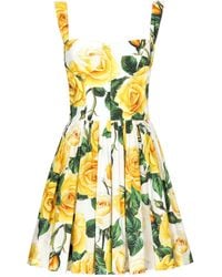 Dolce & Gabbana - Short Dress With Print - Lyst