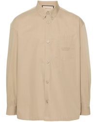 Gucci - Logo Cotton Shirt - Lyst