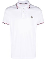 Moncler - Logo-appliqué Regular-fit Cotton Polo Shirt - Lyst
