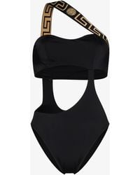 Versace - Greca Cutout Swimsuit - Lyst