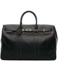 Brunello Cucinelli - Logo Print Leather Travel Bag - Lyst