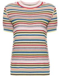 Maison Margiela - Multicolour Striped Cotton T-shirt - Lyst