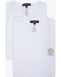 Versace Medusa Crest Set Of Two T-shirts - White