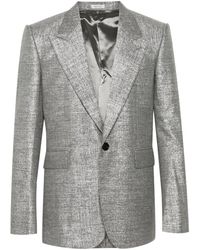 Alexander McQueen - Metallic-finish Blazer - Lyst