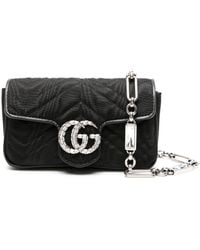 Gucci - gg Marmont Crystal-embellished Shoulder Bag - Lyst