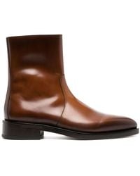 Ferragamo - Gerald Leather Boots - Lyst