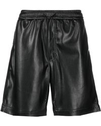 Nanushka - Doxxi Vegan Leather Bermuda Shorts - Lyst