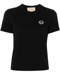 Gucci - Branded Slim-fit Cotton-jersey T-shirt - Lyst