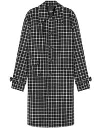 Versace - Checked Tweed Wool Coat - Men's - Polyamide/virgin Wool - Lyst